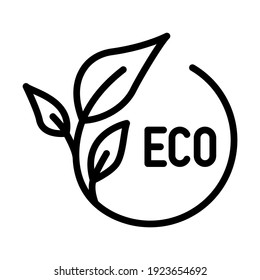 Eco and Organic flat vector icon. Sign for leaf icon, ecology logo, eco symbol and template design vector illustration on white background.