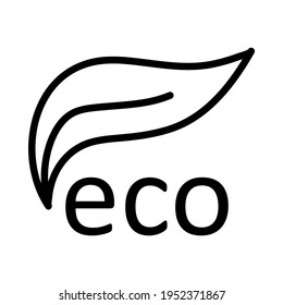 Eco and Organic flat vector icon. Sign for leaf icon, ecology logo, eco symbol and template design vector illustration on white background.