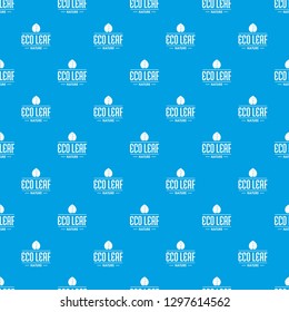 Eco organic pattern vector seamless blue repeat for any use