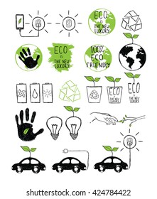 Eco. Original hand drawn high quality vector objects.