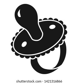 Eco pacifier icon. Simple illustration of eco pacifier vector icon for web design isolated on white background