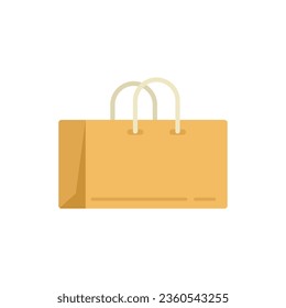 Eco package icon flat vector. Food bag. Pack kraft isolated