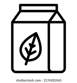Eco package icon outline vector. Clean energy. Wooden bio