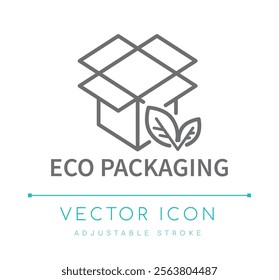 Eco Packaging Eco Friendly Icon, Food and Drinks, Cosmetics Symbols, Skin Care Icons, Skincare Packaging Labels