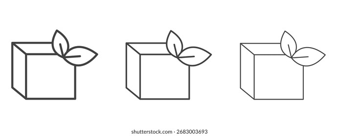 Icono de embalaje ecológico - Ilustración vectorial editable de trazo
