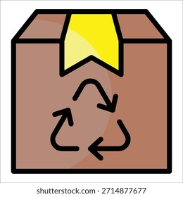Eco Packaging Icon Element For Design