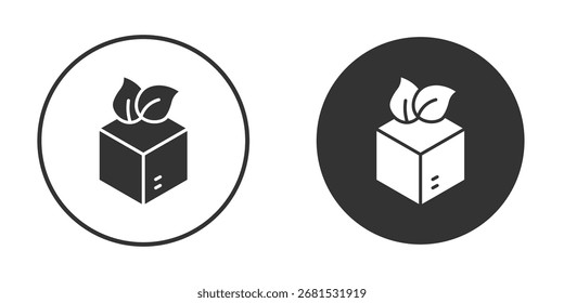 Eco packaging icon flat. Illustration isolated vector sign symbol