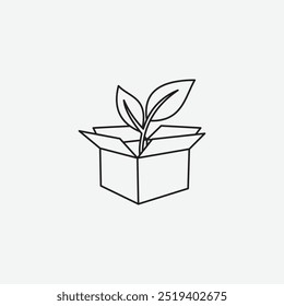 ECO packaging icon isolated on white background