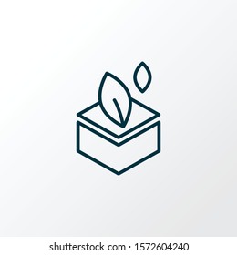Eco packaging icon line symbol. Premium quality isolated package element in trendy style.