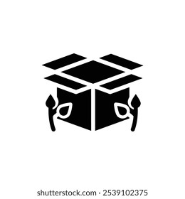 Eco packaging icono logo signo conjunto Vector contorno