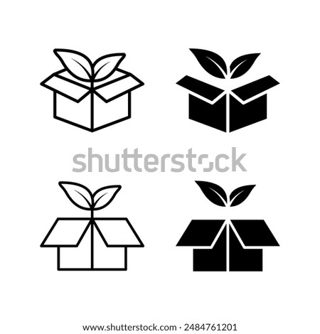 Eco packaging icon set. sign for mobile concept and web design editable