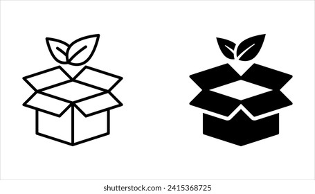 Eco packaging icon set. vector illustration on white background