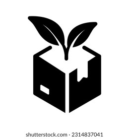 Eco packaging icon. sign for mobile concept and web design. vector illustration