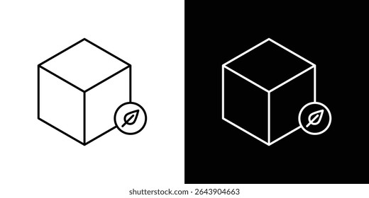 Eco packaging icon symbol concept for graphic design, Website, UI. EPS