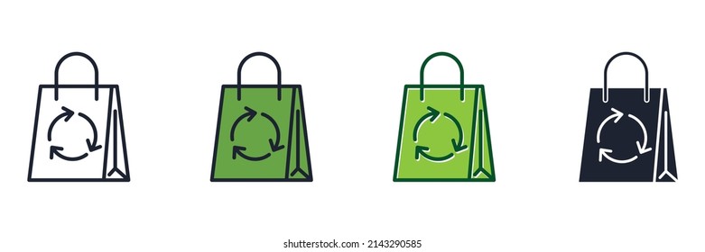 eco packaging icon symbol template for graphic and web design collection logo vector illustration