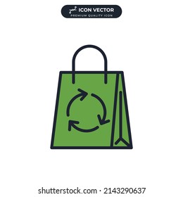 eco packaging icon symbol template for graphic and web design collection logo vector illustration