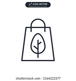 eco packaging icon symbol template for graphic and web design collection logo vector illustration