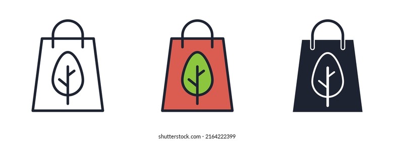 eco packaging icon symbol template for graphic and web design collection logo vector illustration