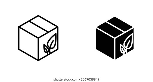 Eco packaging icons vector graphic pack