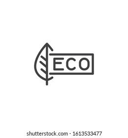 eco packaging line icon. linear style sign for mobile concept and web design. Cargo logistics service outline vector icon. Symbol, logo illustration. Vector graphics