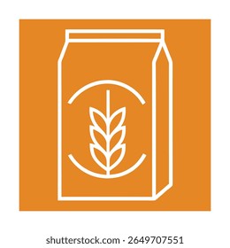 Logotipo de embalaje ecológico con contorno de grano de trigo