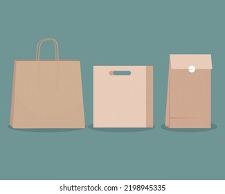 Eco Packaging Mockup Icons Set