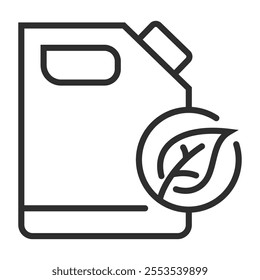 Eco packaging outline icon, editable vector illustration and transparent graphic element. Isolated on white background