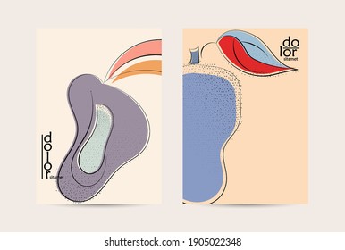 Eco packaging vector design. Fruit logo with flat colors and grunge texture. Doodle drawing vegetable healthy food. Vegan bolt sketch poster. Summer organic fresh concept.