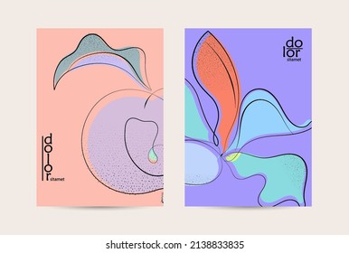 Eco packaging vector design. Fruit logo with flat colors and grunge texture. Doodle drawing vegetable healthy food. Vegan bolt sketch poster. Summer organic fresh concept.