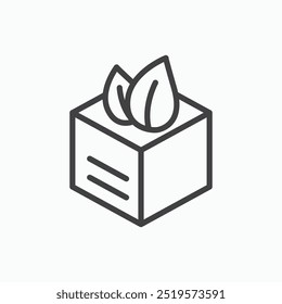 ECO packaginglinesimple icon in line style.