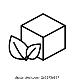 eco packing box vector icon logo