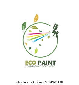 plantilla de diseño de ilustración de icono de vectores de pintura ecológica