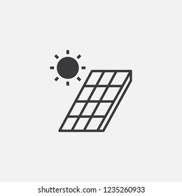 Eco panel icon vector