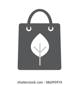 Eco paper bag icon. Flat illustration vector icon for web isolated on white background