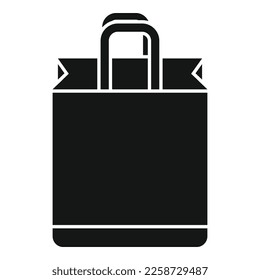 Eco paper bag icon simple vector. Food pack. Ecology craft