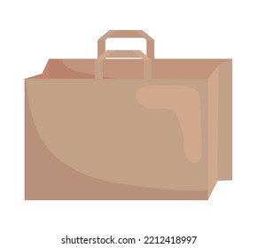 eco paper bag isolated icon
