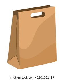 eco paper bag mockup isolated icon