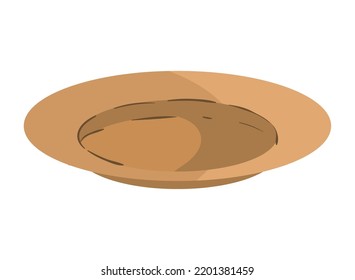 icono aislado de la parodia de un plato de papel ecológico