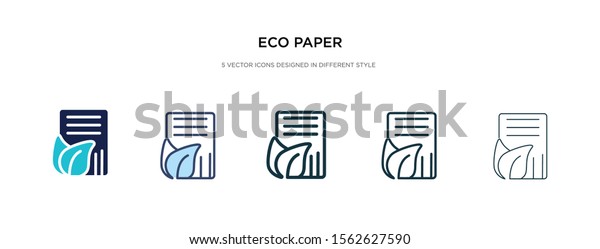 eco paper\
icon in different style vector illustration. two colored and black\
eco paper vector icons designed in filled, outline, line and stroke\
style can be used for web, mobile,\
ui