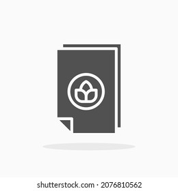 Eco Paper icon. Solid or glyph style. Vector illustration. Enjoy this icon for your project.