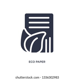 eco paper isolated icon. Simple element illustration from ecology concept. eco paper editable logo symbol design on white background. Can be use for web and mobile.