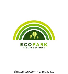 Eco park vector logo template