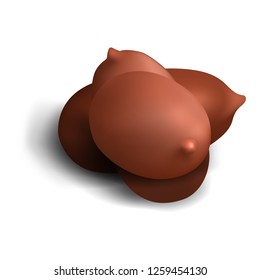 Eco peanuts icon. Realistic illustration of eco peanuts vector icon for web design