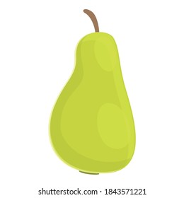 Eco pear icon. Cartoon of eco pear vector icon for web design isolated on white background