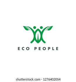 eco people community logo template vector illustration