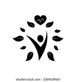 Eco people icon vector