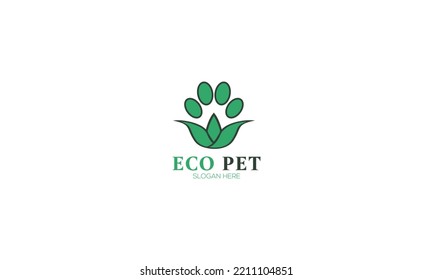 Plantilla Vector De Diseño De Logotipo Eco Pet, Diseño Mínimo De Logotipo Eco Pet.