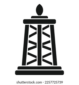 Eco petrol tower icon simple vector. Environmental clean. Ecology safe