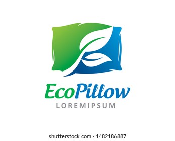 Eco pillow logo symbol or icon template