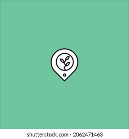 diseño de icono de punto de anclaje ecológico 